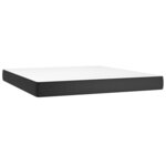 vidaXL Sommier à lattes de lit avec matelas et LED Noir 160x200 cm