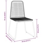 vidaXL Ensemble de salle à manger pour jardin 3 Pièces Noir Poly rotin
