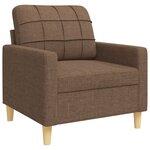 vidaXL Ensemble de canapés 3 Pièces avec coussins décoratifs marron tissu