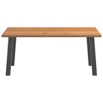 vidaXL Table à manger marron clair bois de chêne massif rectangulaire