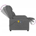 vidaXL Fauteuil électrique de massage Gris foncé Tissu