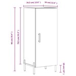 vidaXL Buffet Blanc brillant 34 5x34x90 cm Bois d'ingénierie