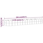 vidaXL Lit surélevé de jardin Acier enduit de poudre 584x140x68cm gris
