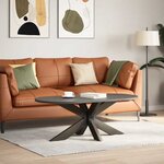 vidaXL Pied de table basse en forme d'araignée noir 98 x 58 x (42-43) cm en acier