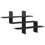 vidaXL Étagère murale noir 124 5x18x60 5 cm bois d'ingénierie