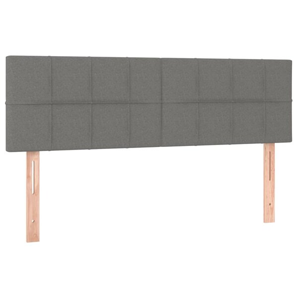vidaXL Têtes de lit 2 Pièces Gris foncé 72x5x78/88 cm Tissu
