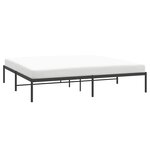 vidaXL Cadre de lit métal sans matelas noir 200x200 cm