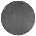 vidaXL Tapis OVIEDO à poils courts anthracite Ø 160 cm
