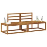 vidaXL Canapé d'extérieur en bout 2 Pièce Naturel 182 5 x 63 x 73 cm
