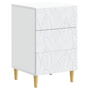 vidaXL Table de chevet Blanc 43 x 39 5 x 66 5 cm Bois d'ingénierie