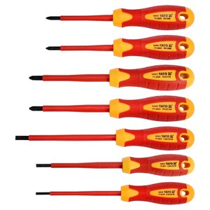 Yato ensemble de tournevis isolés 7 pièces 1000 v