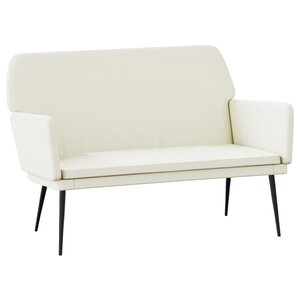 Banc banquette crème 108 x 79 x 79 cm velours 02_0010574