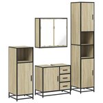 vidaXL Ensemble de meubles de salle de bain 4 Pièces chêne sonoma