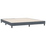 vidaXL Cadre de lit sans matelas gris foncé 180x210 cm velours