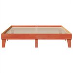 vidaXL Cadre de lit sans matelas cire marron 200x200cm bois pin massif