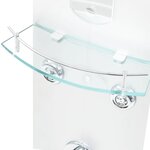 vidaXL Panneau de douche 25 x 43 x 120 cm Argenté