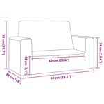 vidaXL Canapé pour enfants à 2 places Gris clair Peluche douce