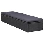 vidaXL Ensemble à manger d'extérieur 9 Pièces Résine tressée Noir