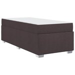 vidaXL Cadre de lit avec matelas Marron foncé 100 x 200 cm tissu