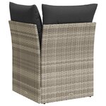 vidaXL Canapé d'angle de jardin et coussins gris clair résine tressée