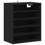 vidaXL Armoire à chaussures Noir 60x35x70 cm Bois d’ingénierie