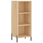 vidaXL Buffet haut Chêne sonoma 34 5x34x180 cm Bois d'ingénierie
