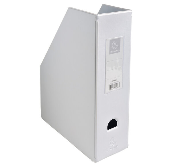 Porte revue Dos 100mm PVC Blanc x 10 EXACOMPTA