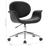 vidaXL Chaise pivotante de bureau Noir Similicuir