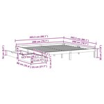 vidaXL Cadre de lit avec tiroirs sans matelas blanc 200x200 cm