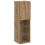 vidaXL Meubles TV avec lumières LED 2Pièces chêne artisanal 30 5x30x102cm