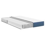 vidaXL Matelas de Lit avec matelas Bleu 120 x 190 cm tissu