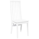 vidaXL Chaises à manger 2 Pièces blanc bois massif caoutchouc