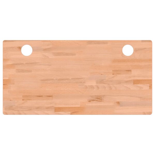 vidaXL Dessus de bureau 110x55x1 5 cm bois massif de hêtre