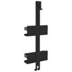 vidaXL Support de douche suspendu noir mat acier inoxydable 304 brossé