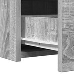 vidaXL Table de Toilette Gris 60 x 40 x 70 cm Bois d'ingénierie