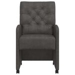 vidaXL Chaises de Salle à Manger avec Roues 2 Pièces Noir 58 x 67 x 97 cm