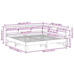 vidaXL Lit bibliothèque sans matelas cire marron 180x200 cm pin massif