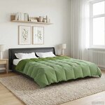 vidaXL Duvet d'hiver Matelassé Vert 200 x 200 cm Microfibre