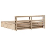 vidaXL Cadre de lit avec tête de lit 200x200 cm Bois de pin massif