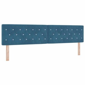 vidaXL Tête de Lit LED Argyle Bleu foncé 100 cm Velours