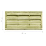 vidaXL Portillons 2 Pièces Bois de pin imprégné 150x75 cm Vert