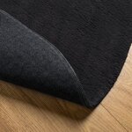 vidaXL Tapis HUARTE à poils courts doux et lavable noir Ø 120 cm