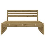 vidaXL Canapé central de jardin 120x80 cm bois de pin imprégné