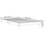 vidaXL Cadre de lit sans matelas noir 100x200 cm bois d'ingénierie