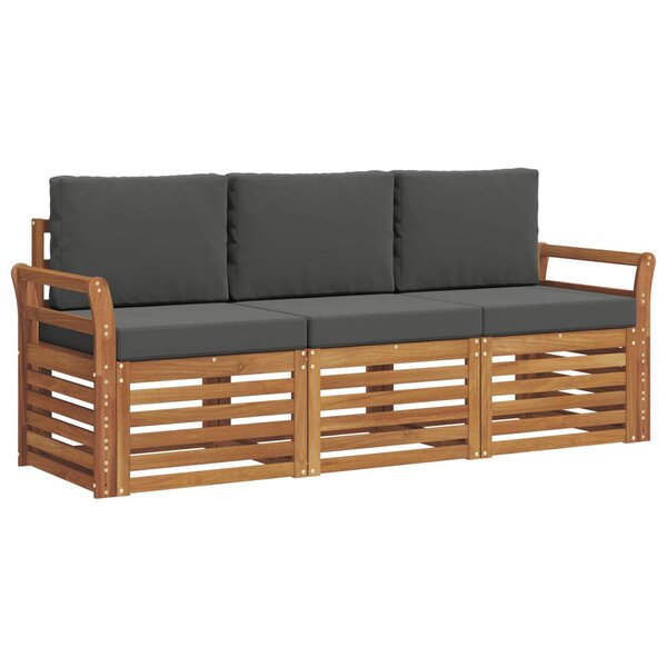 vidaXL Ensembles de canapés 3 pc Naturel et Anthracite