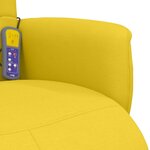 vidaXL Fauteuil inclinable de massage repose-pieds jaune clair tissu