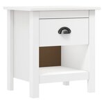 vidaXL Tables de chevet 2 Pièces Hill 46x35x49 5 cm Bois de pin solide