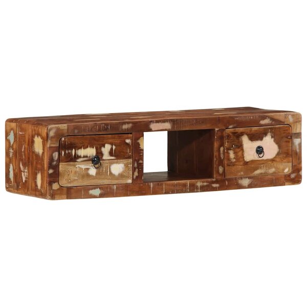 VidaXL Meuble TV mural 100x32x25 cm bois massif de récupération