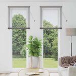 vidaXL Store de Fenêtre avec des rideaux Autre Argenté 80 x 220 cm Aluminium