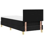 vidaXL Lit à ressorts avec coussin Noir 80 x 200 cm tissu